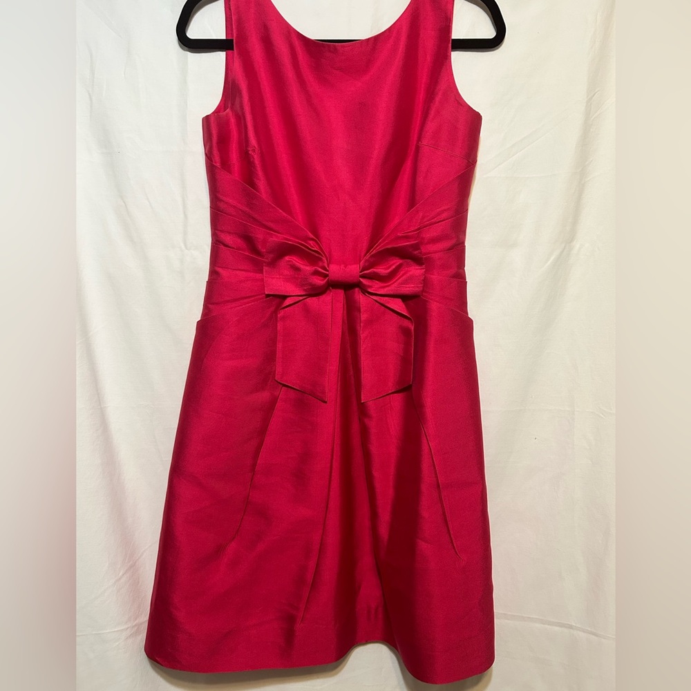 Kate Spade Jillian Pink Dress Silk Sleeveless Bow Size 8 VGUC - Picture 5 of 13